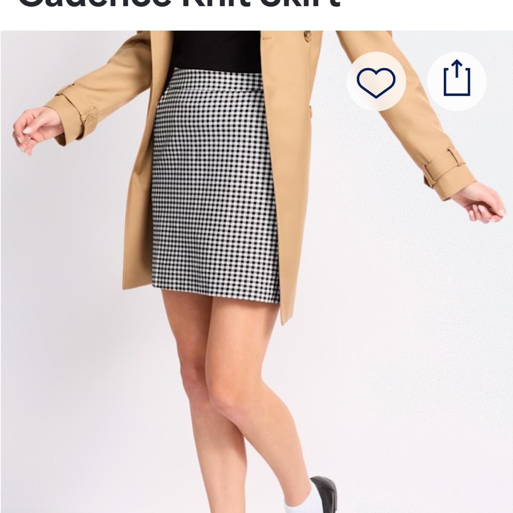 Skies Are Blue Black and White Gingham Pencil Skirt - Picture 5 of 7